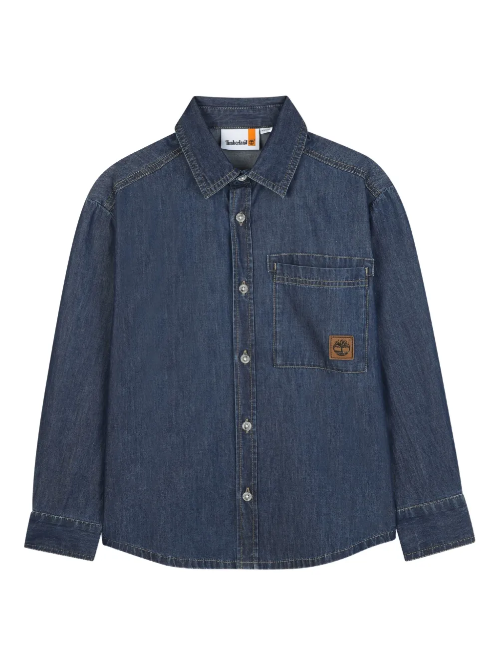 Timberland Kids patch-pocket denim shirt | Blue | Image 1