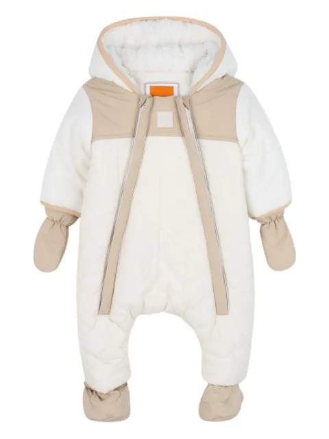 Timberland Kids quilted hooded snowsuit