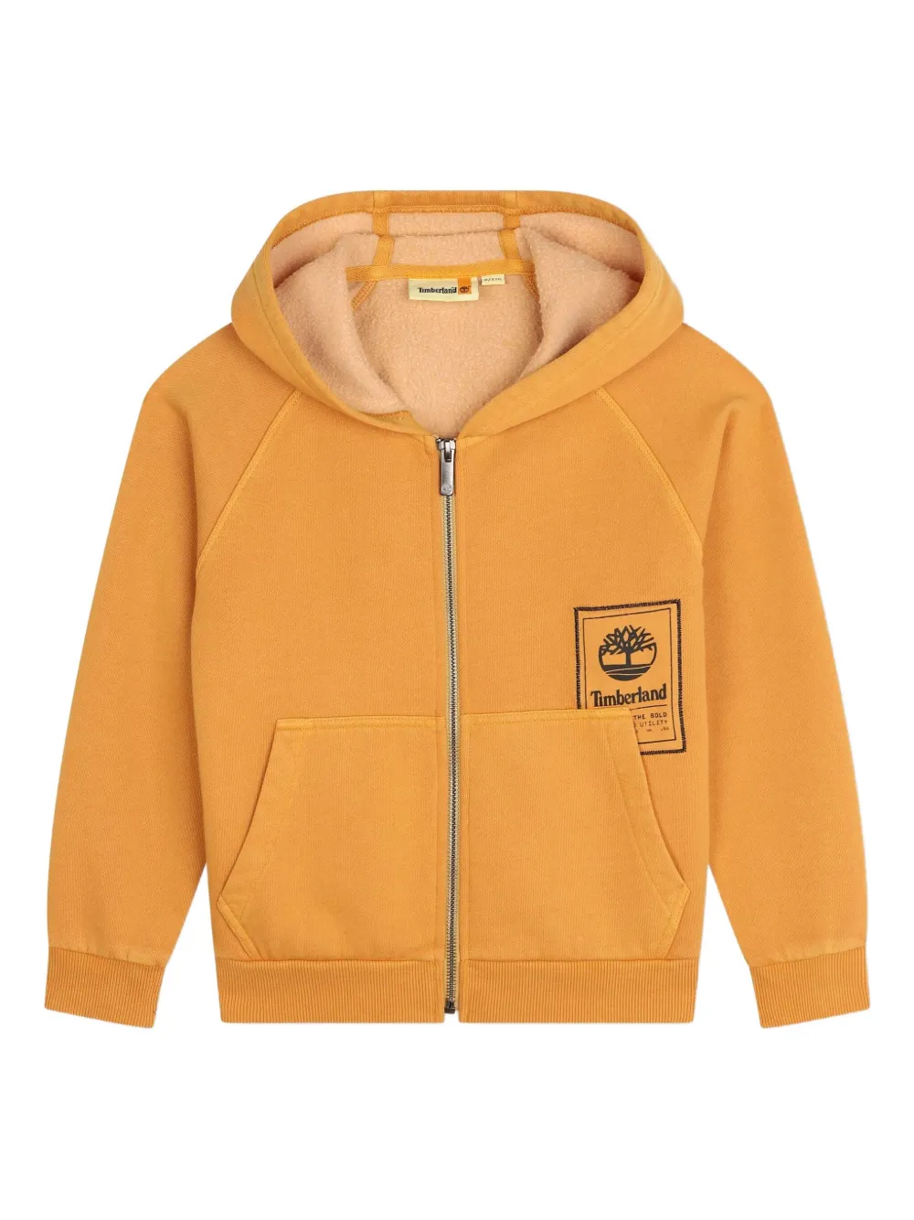 Timberland Kids Vest met capuchon en logo Geel