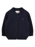 Timberland Kids ribbed-cuffs zip-front cardigan - Blue