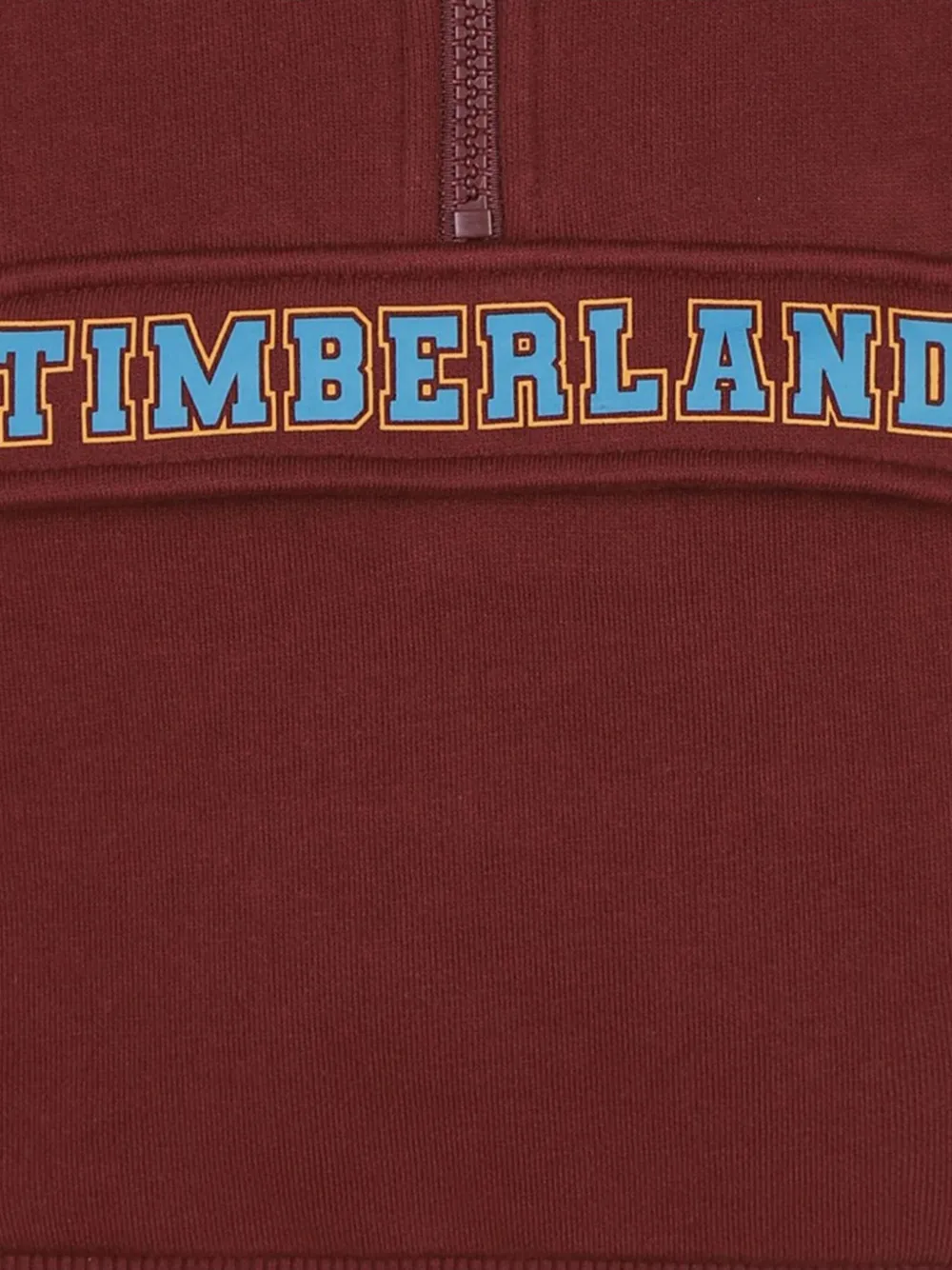 Timberland Logo-appliqué Hoodie In Burgundy