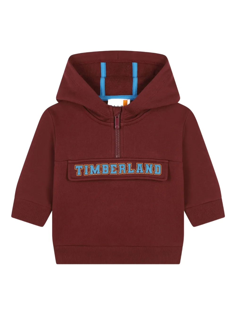 Timberland Kids logo-appliqué hoodie | Red | Image 1