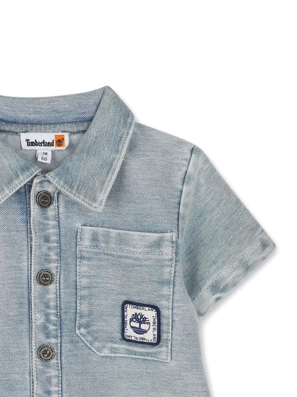 Timberland Kids Romper met logopatch Blauw