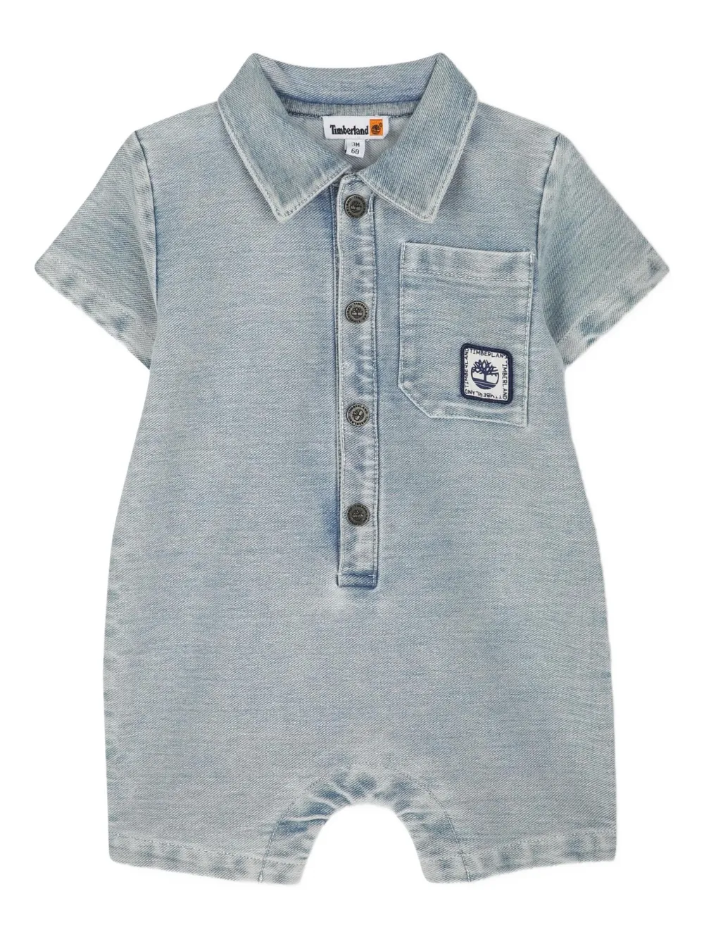Timberland Kids logo-patch rompers | Blue | Image 1