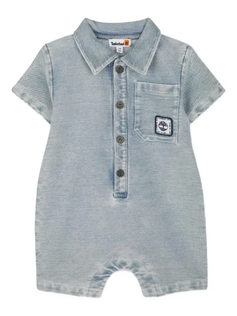 Timberland Kids logo-patch rompers