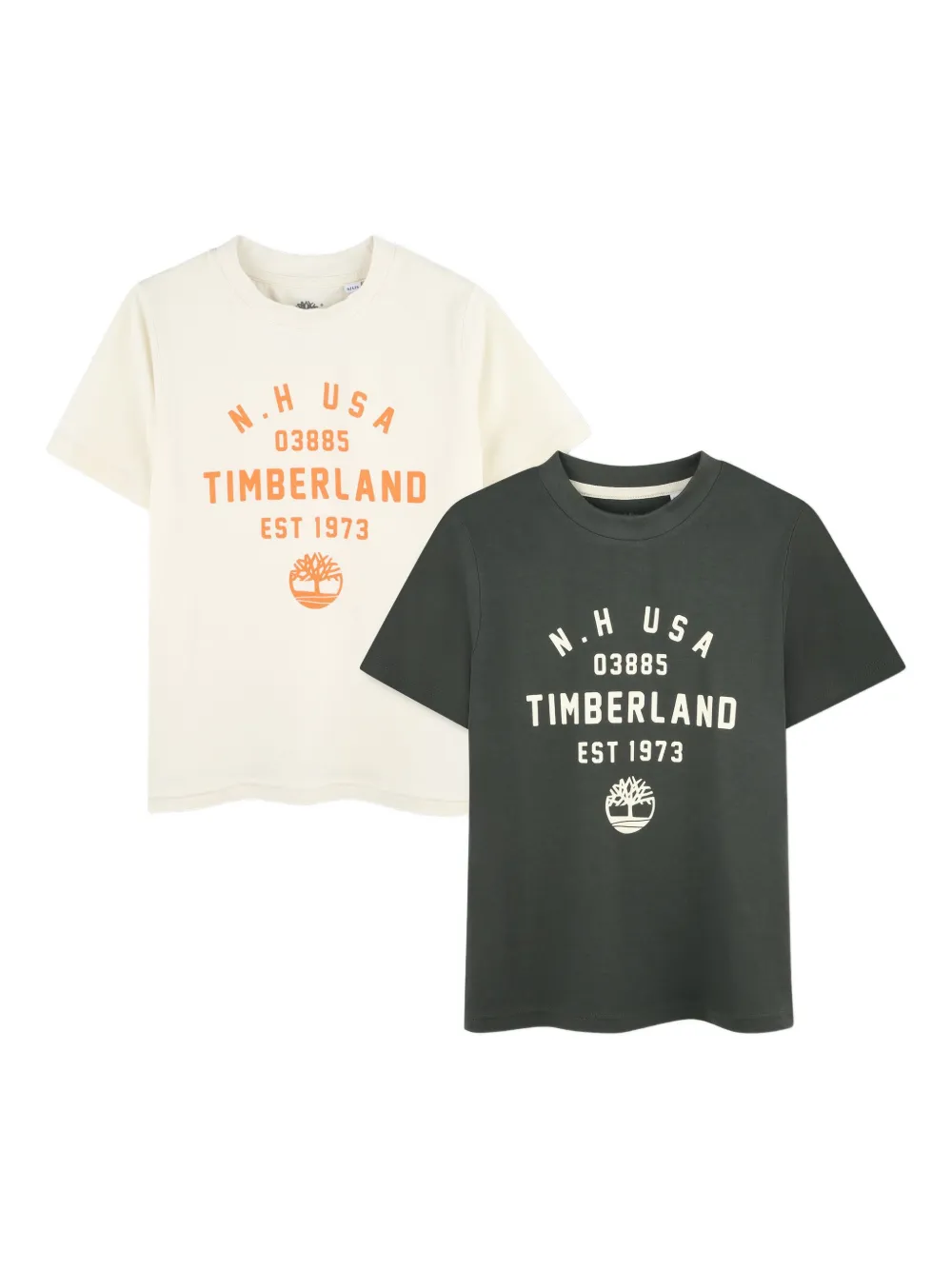 Timberland Kids logo-print T-shirts (pack of two) - ホワイト Timberland Kids logo-print T-shirts (pack of two) - ホワイト