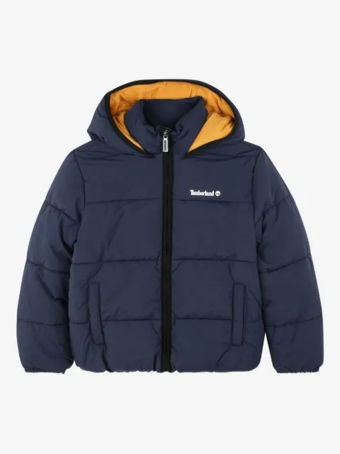 Timberland Kids quilted hooded puffer jacket