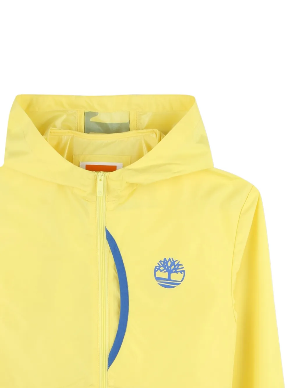 Timberland Kids Windjack met capuchon en logodetail Geel