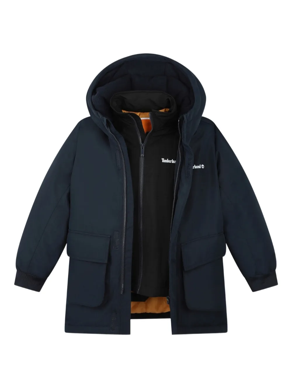 Timberland Kids abrigo con capas | negro | Image 1