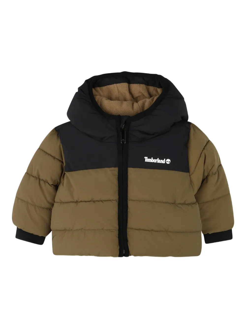 Timberland Two-tone Puffer Jacket In Green