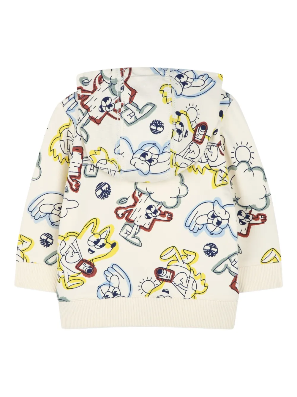 Timberland Kids Hoodie met print Beige