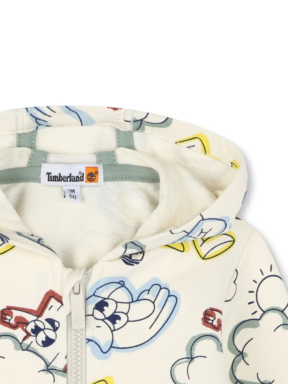Timberland Kids Hoodie met print Beige