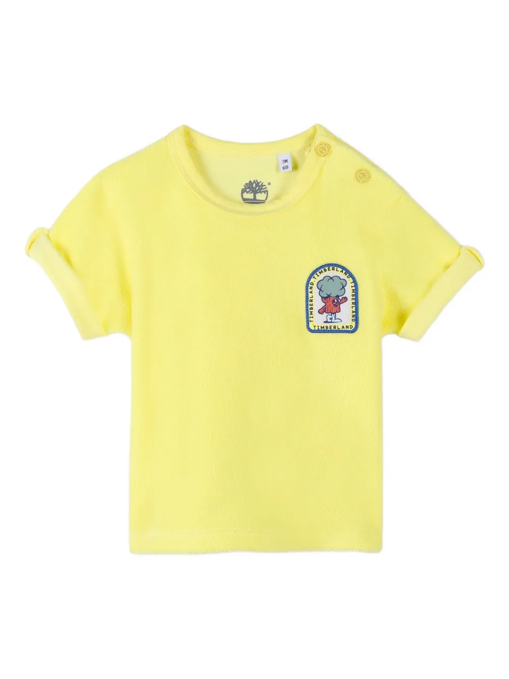 Timberland Kids Shortset met patchdetail Geel