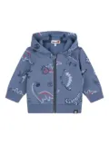 Timberland Kids dinosaur-print hoodie - Blue