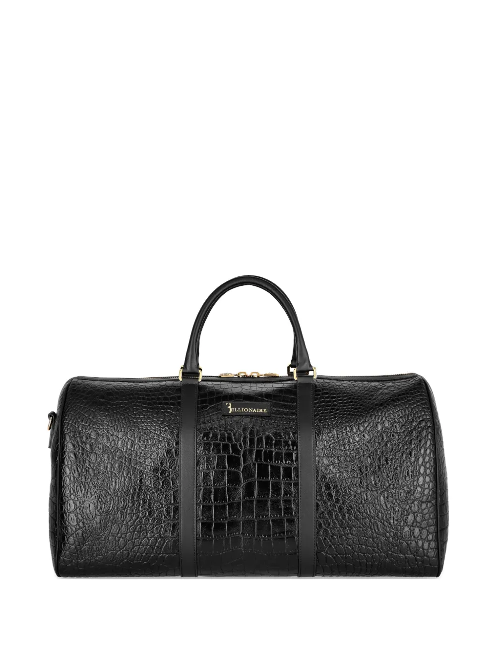 Billionaire crocodile-effect luggage | Black | Image 1