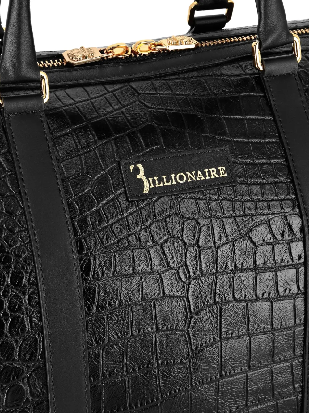 Billionaire Reistas met krokodillen-reliëf Zwart