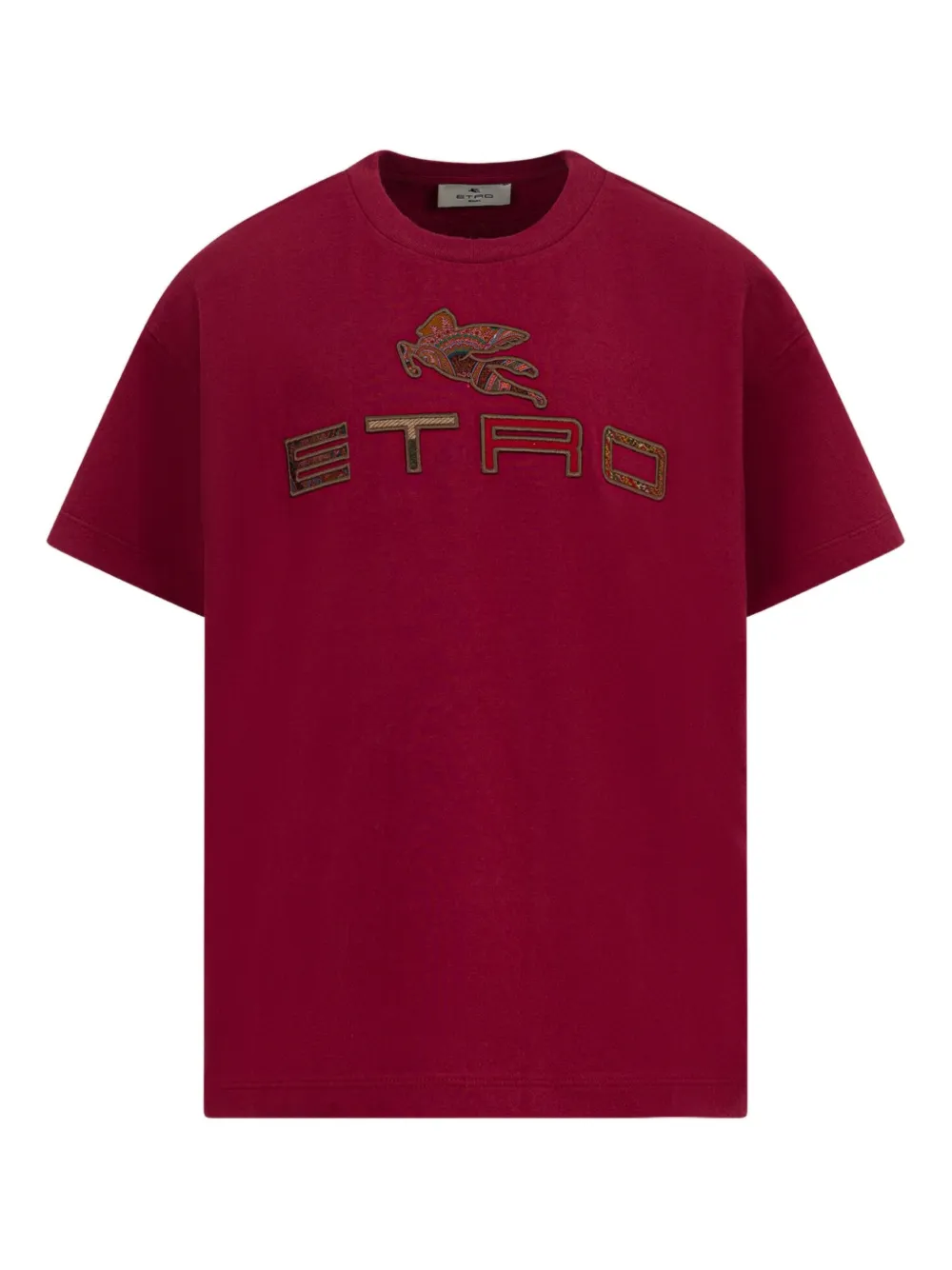 ETRO KIDS T-shirt met geborduurd logo Rood