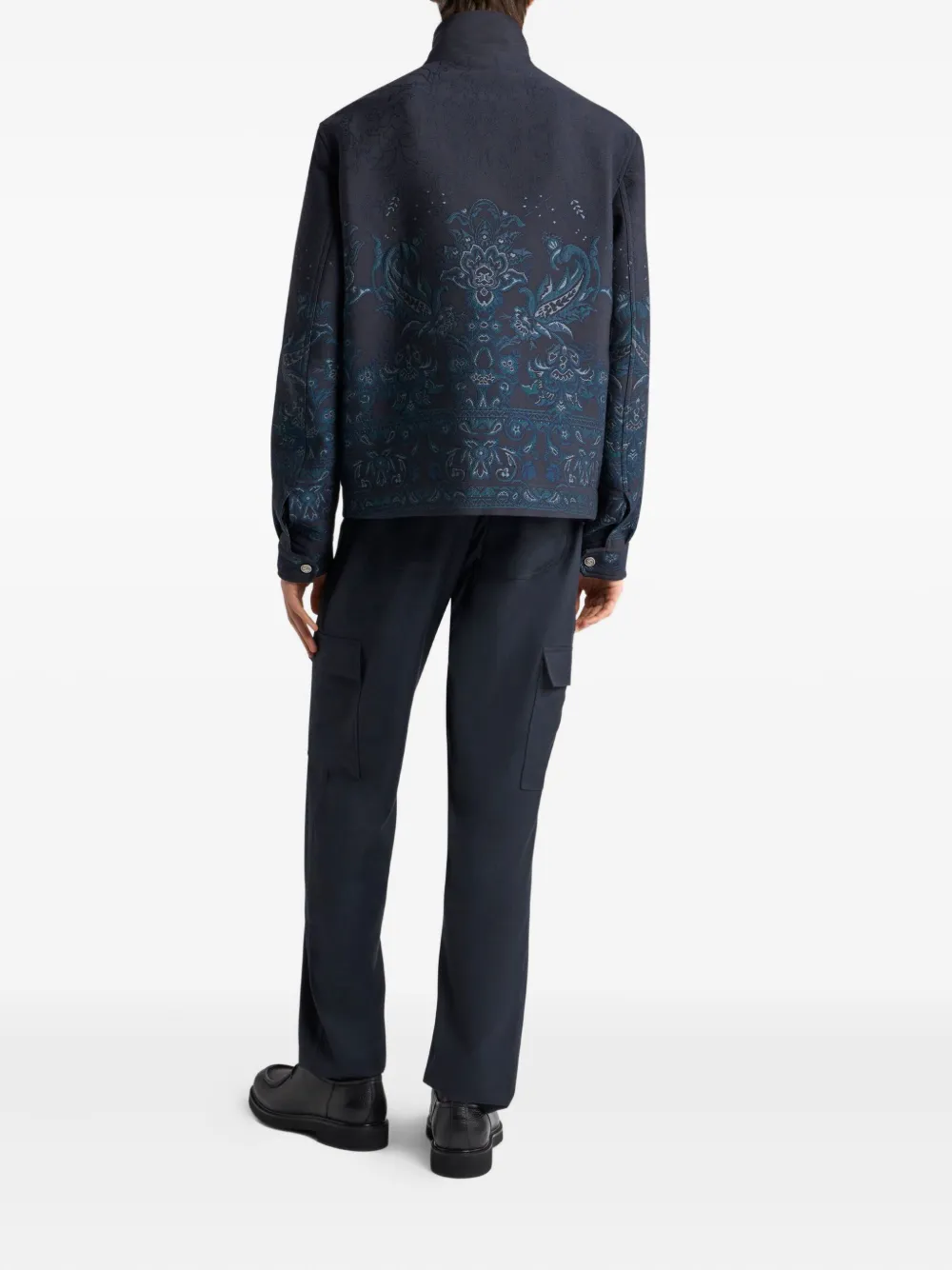 ETRO Jack met paisley-print en jacquard Blauw