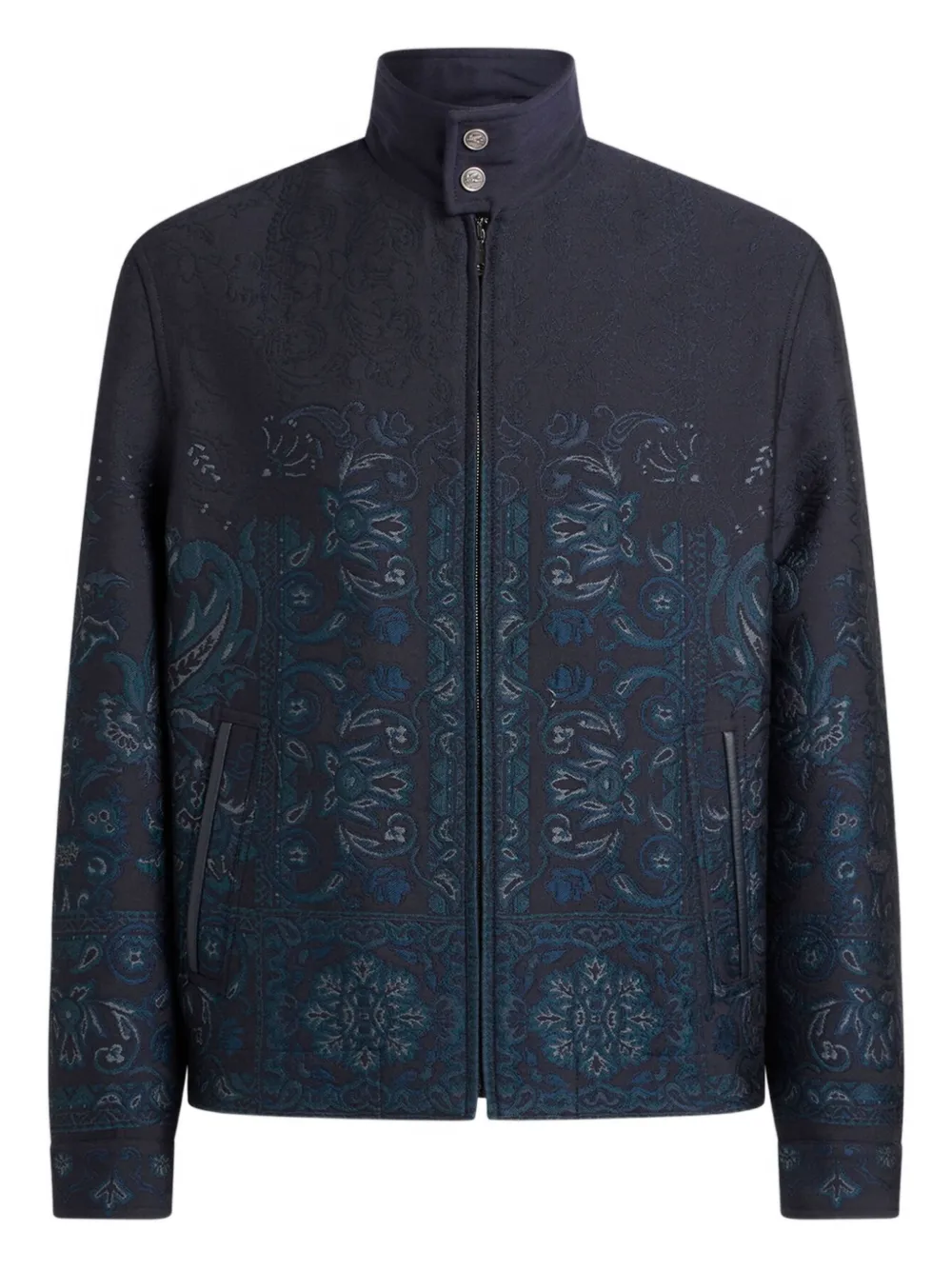 ETRO Jack met paisley-print en jacquard Blauw