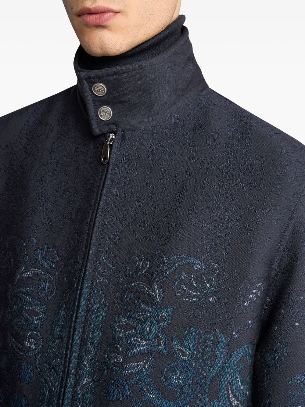 ETRO Jack met paisley-print en jacquard Blauw