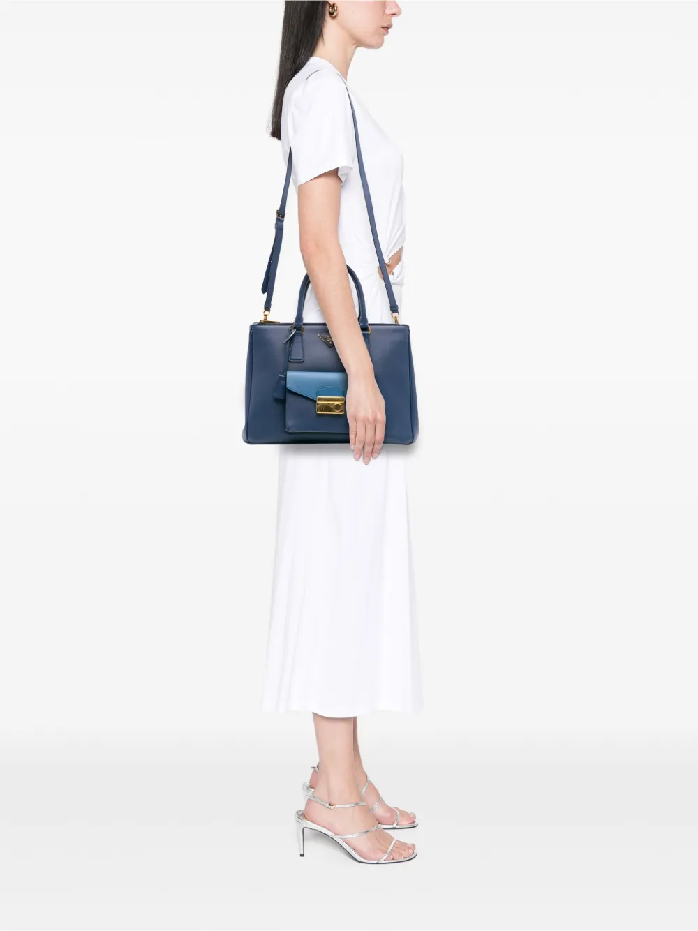 Prada Pre-Owned 2010-2025 Saffiano Lux Galleria Double Zip Front Pocket satchel | Pre-Owned | Image 2