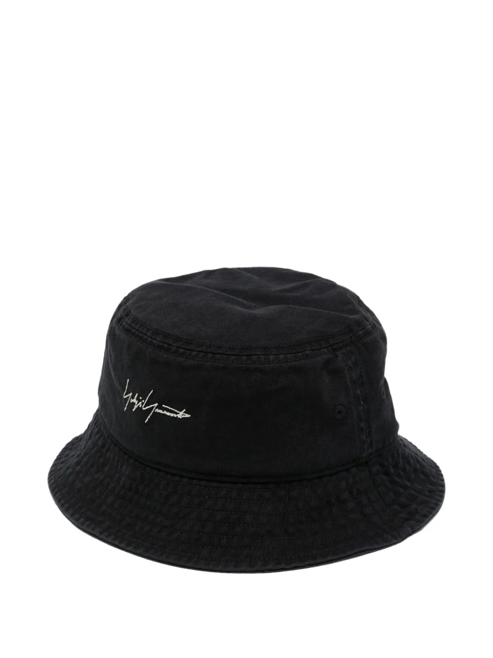 Yohji Yamamoto signature bucket hat - Nero