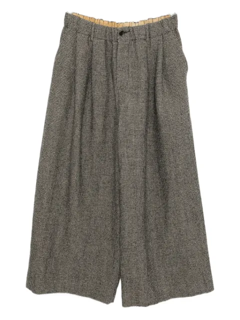 Uma Wang pantalones con estampado pied de poule