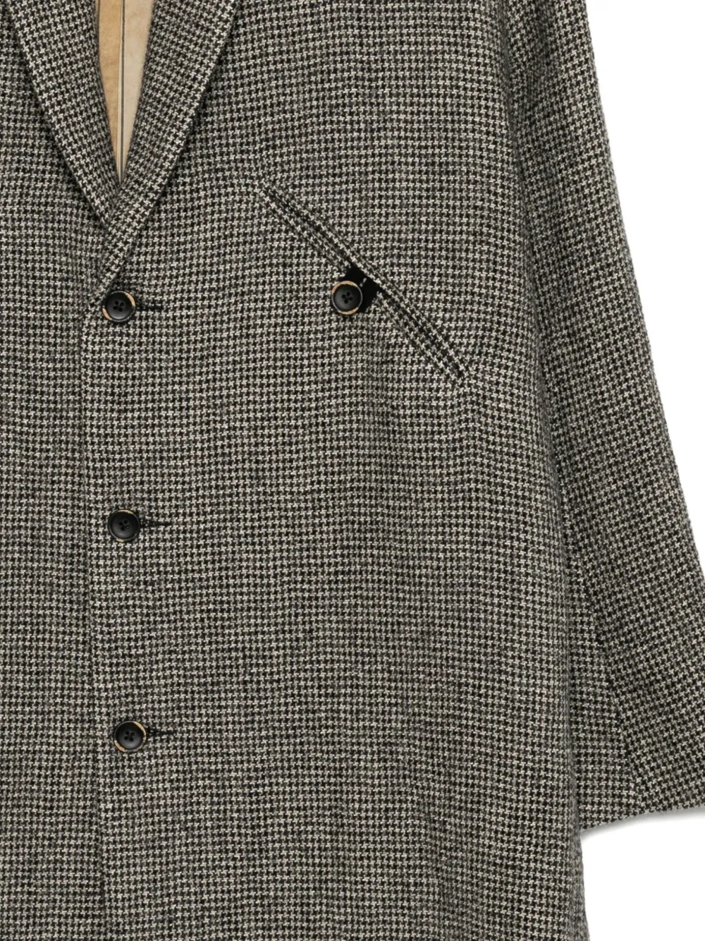 Uma Wang Checkered Coat In Gray