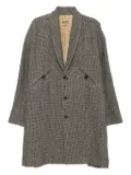 Uma Wang checkered coat - Black