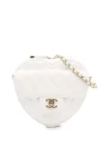 CHANEL Pre-Owned 2021-2025 Lambskin CC in Love Heart crossbody bag - White