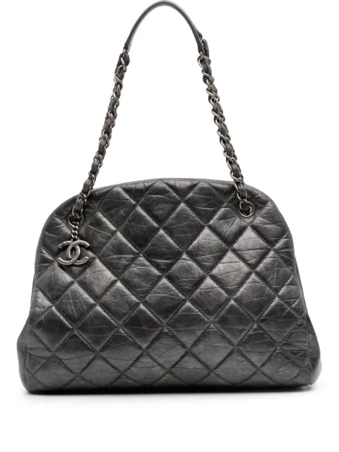 CHANEL Pre-Owned 2012 Large Aged Calfskin Just Mademoiselle Bowling Bag tote bag