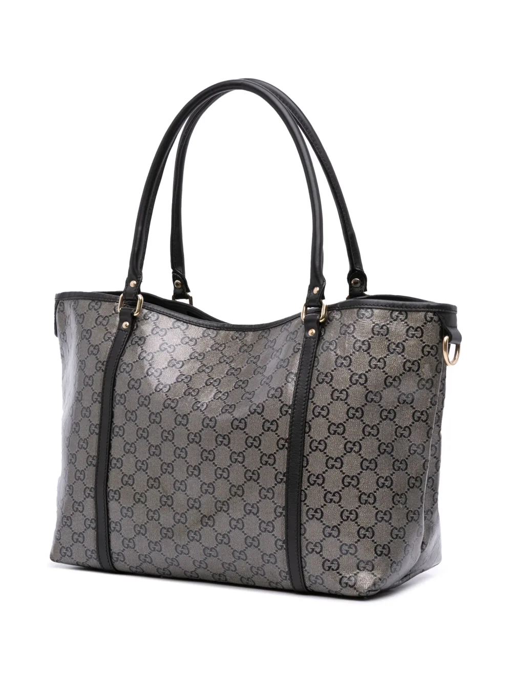 Pre-owned Gucci 2000-2015 Medium Gg Crystal Joy Tote Bag In Brown