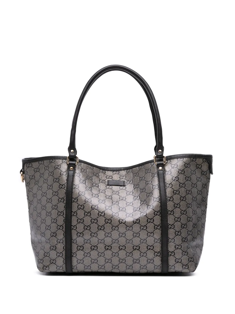Pre-owned Gucci 2000-2015 Medium Gg Crystal Joy Tote Bag In Brown