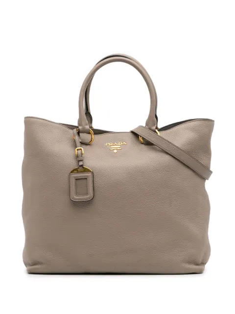 Prada Pre-Owned 2000-2025 Vitello Daino Open Convertible Tote satchel