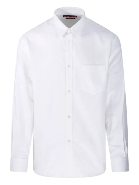 Gucci camisa manga larga con bolsillo en el pecho