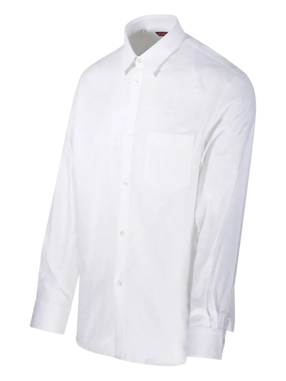 Gucci Cotton Shirt With Double Collar And Chest Pocket In White