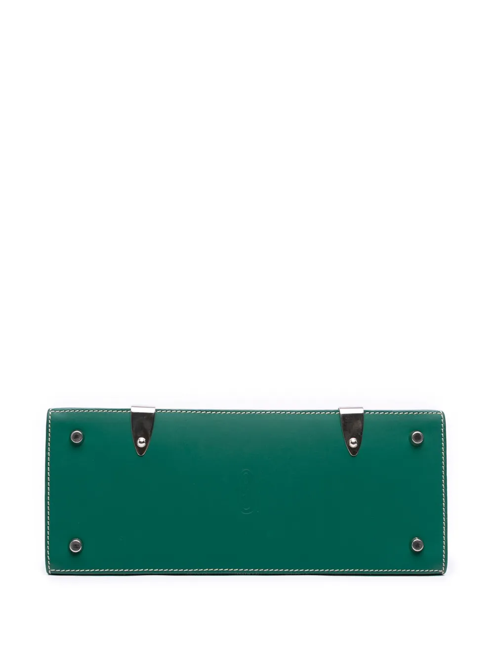 Pre-owned Goyard 2017 Ine Saigon Structured Pm Satchel In Green