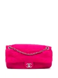 CHANEL Pre-Owned 2012 Jumbo Quilted Nylon Soft Shell Flap shoulder bag - Pink