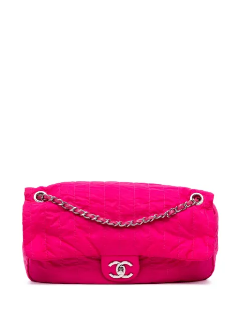 CHANEL Pre-Owned 2012 Jumbo Quilted Nylon Soft Shell Flap shoulder bag