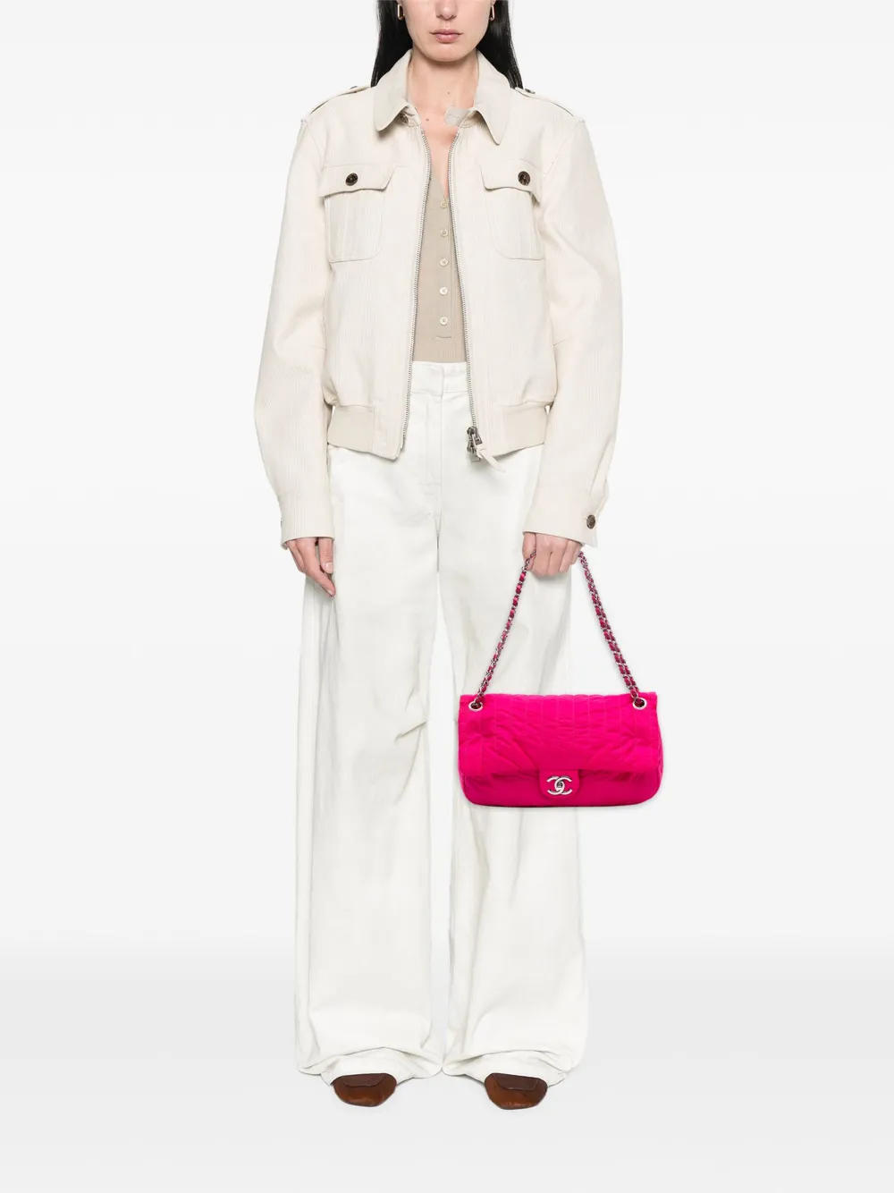 CHANEL Pre-Owned 2012 Jumbo Quilted Nylon Soft Shell Flap shoulder bag | Pre-Owned | Image 2