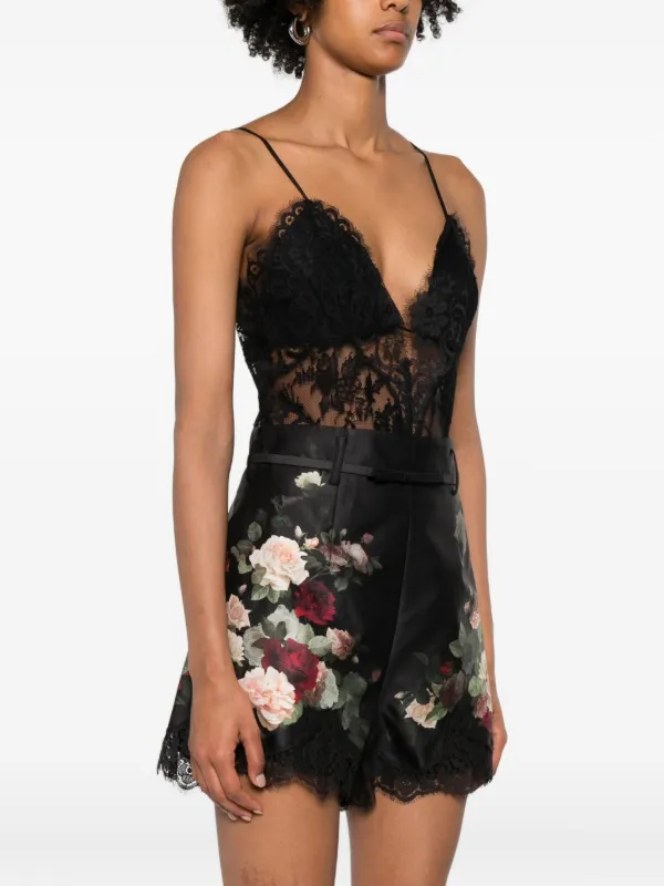 ZIMMERMANN Lace Teddy Bodysuit | Black | FARFETCH RO