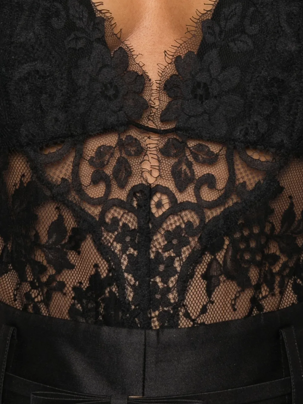 Zimmermann Lace Teddy Bodysuit In Black