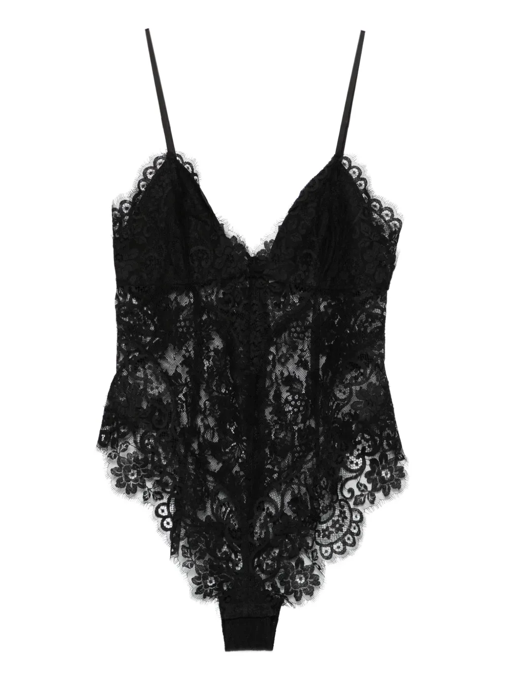 Zimmermann Lace Teddy Bodysuit In Black