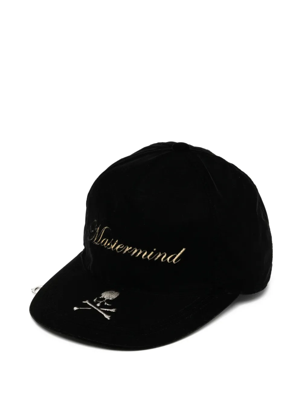 Mastermind Japan Skull-embroidered Cap In Black