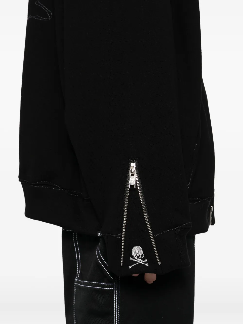 Mastermind Japan Hoodie met geborduurd logo Zwart