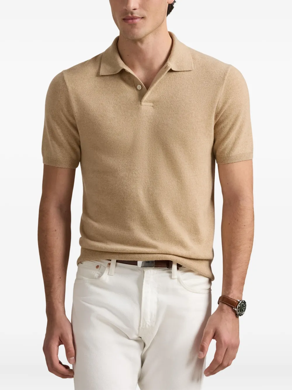 Polo Ralph Lauren short-sleeve cashmere polo shirt | Image 2