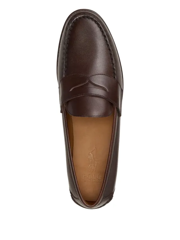 Polo Ralph Lauren penny-strap Leather Loafers | Brown | FARFETCH