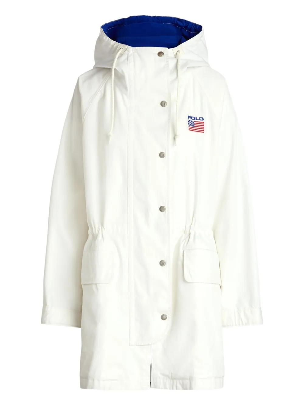 Polo Ralph Lauren flag-embroidered drawstring jacket Wit
