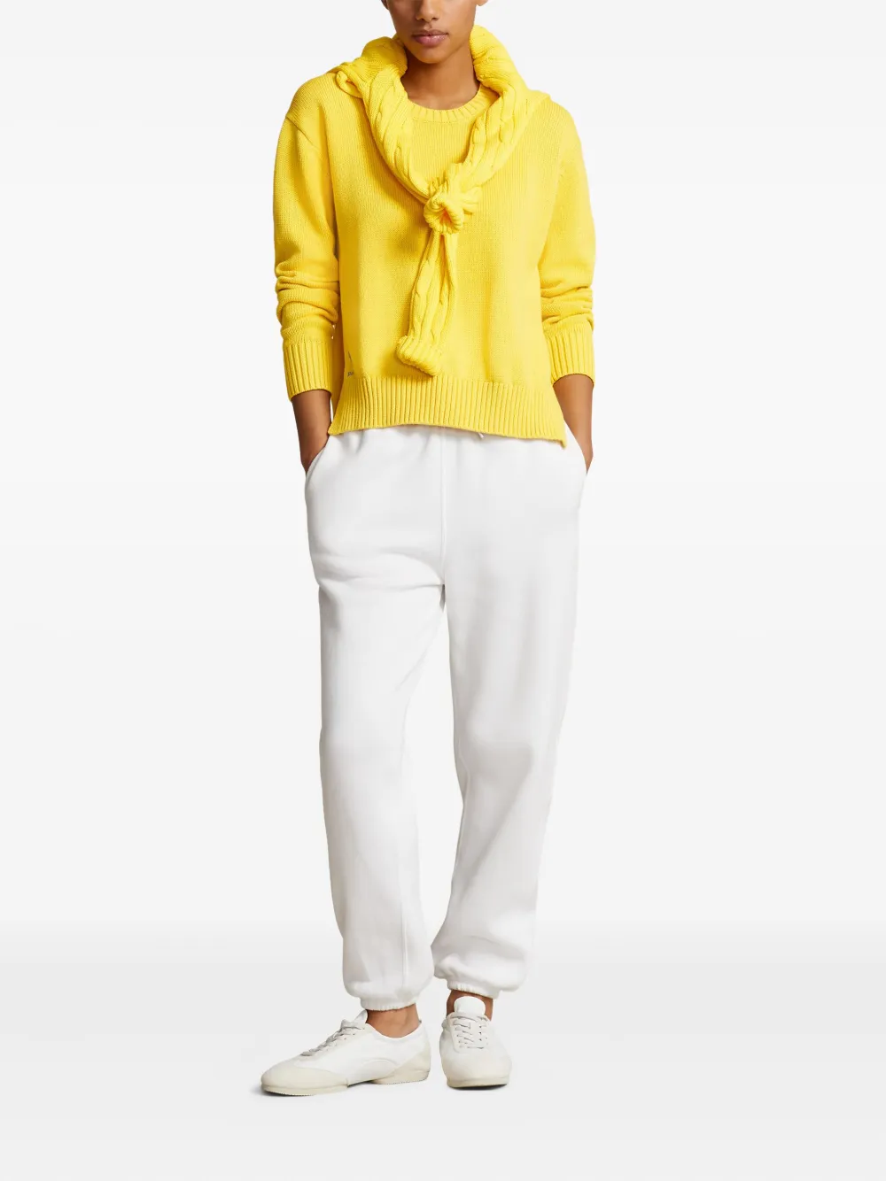 Polo Ralph Lauren Cotton Long-sleeve Sweater In Yellow