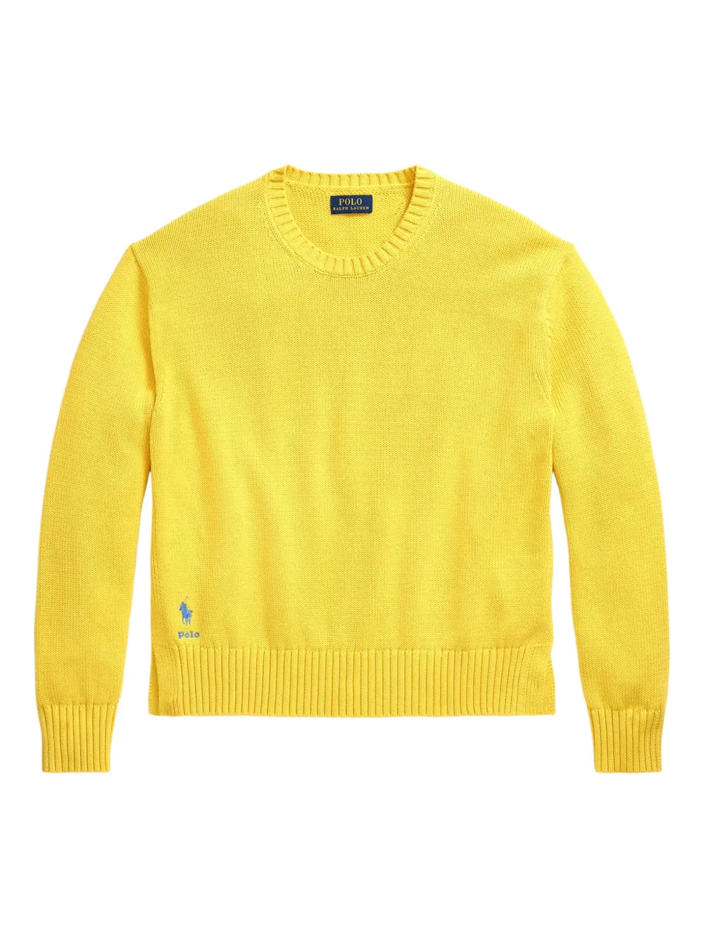 Polo Ralph Lauren Cotton Long-sleeve Sweater In Yellow